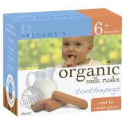 Bellamy's Organic Milk Rusks Toothiepegs 100g